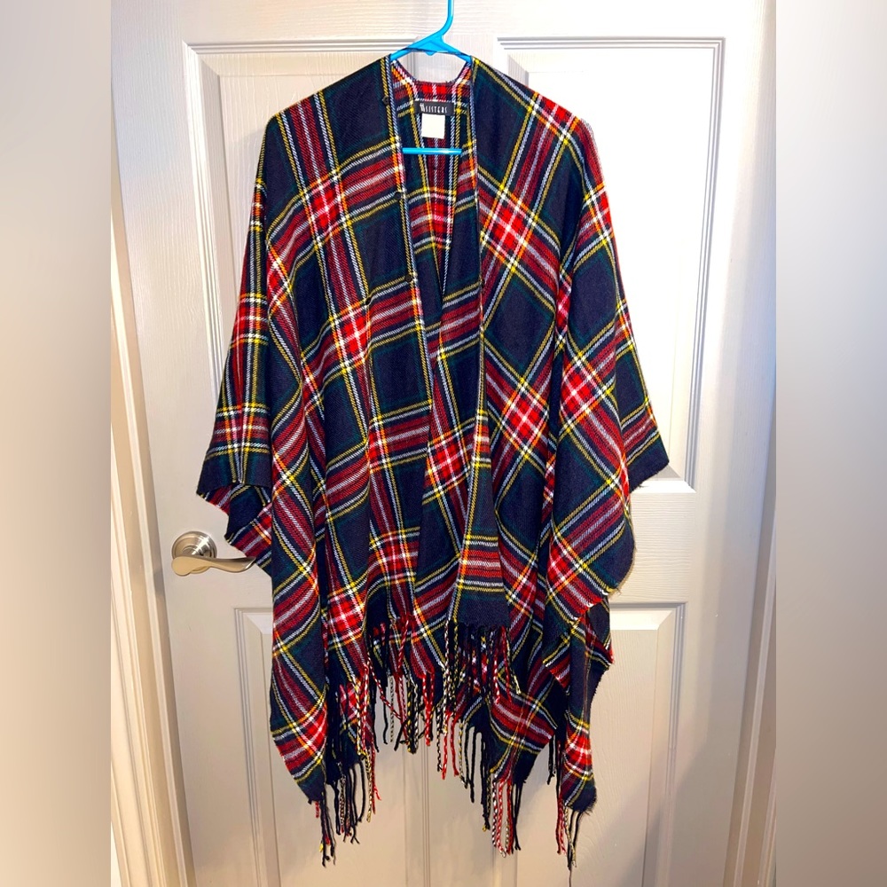 Blue Plaid Flannel Wrap